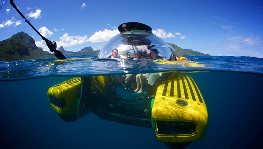 A submarine of a charter yacht
