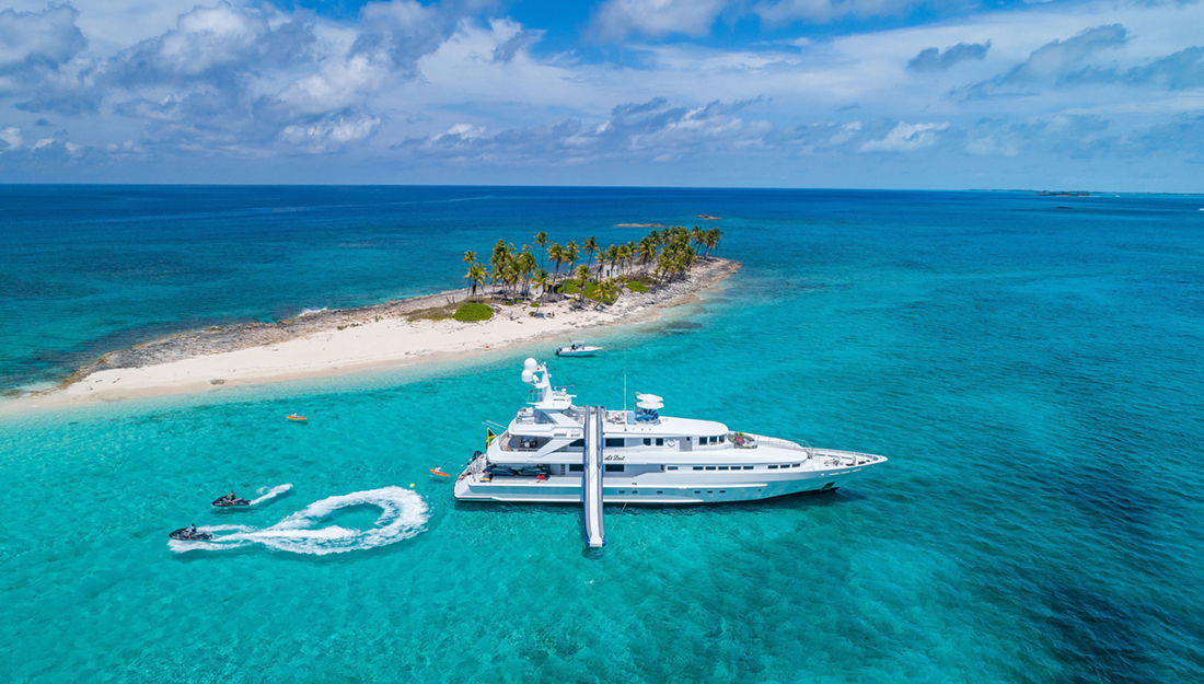 A yacht in the Bahamas