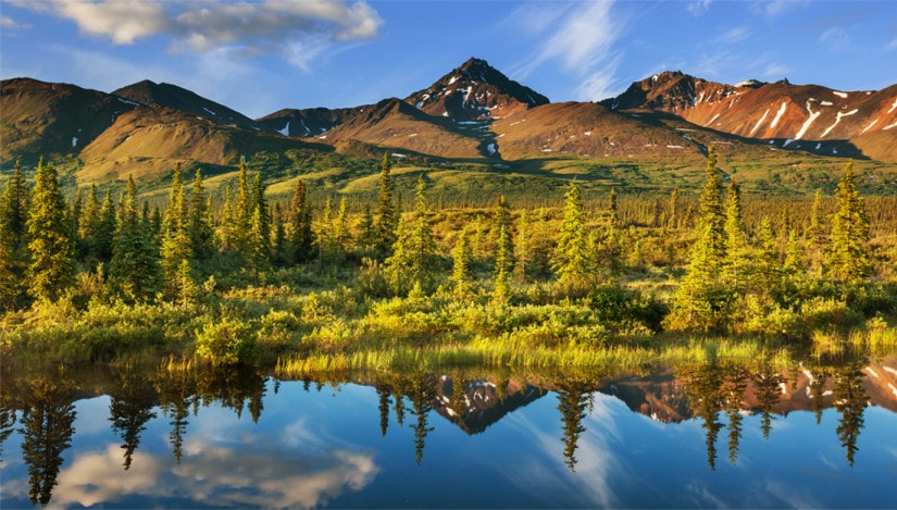 Alaska landscape and lake