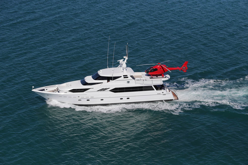 yacht with helicopter pad for sale
