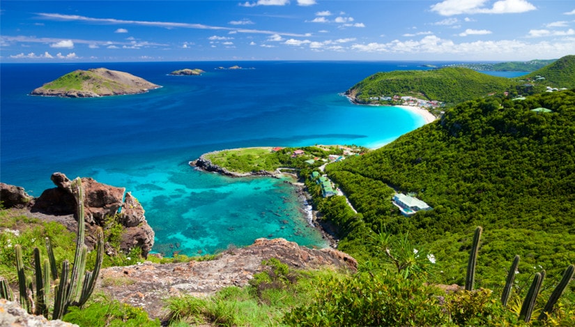 The island of St Barts